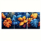 3pcs Tropical Jungle Leaf Abstract Design Wall Art Canvas Unframed/Framed