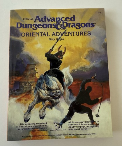 Advanced Dungeons & Dragons Oriental Adventures Minilibro Stampa Anniversario 4”x3”