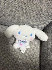 Sanrio Cinnamoroll Mascot Keychain Plush Moving Ears Used ZZC
