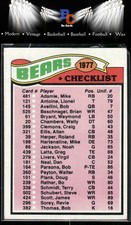 1977 Topps #204 Chicago Bears Team Checklists