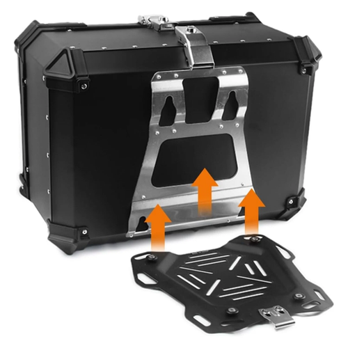 100L Motorrad Alu Top Case XB100 Aluminium Alloy 565*500*322.5MM Schwarz Neu - Bild 8 von 13
