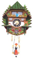 0144SQ Engstler Battery-Operated Clock-Mini Size with Music/Chimes-6.5" H x