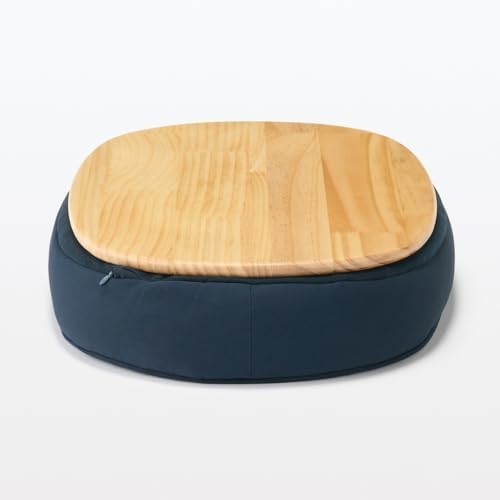 Muji Table Cushion that can be held on the lap Navy 47cm x 31.5cm x 10cm F/S NEW - Picture 2 of 5