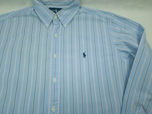 .. CHEMISE HOMME RALPH LAUREN MANCHES LONGUES COTON TAILLE XL TRÈS BON ÉTAT