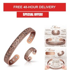 Mahnco Copper Bracelet for Women with 6 Magnets - Adjustable Wellness Jewelry