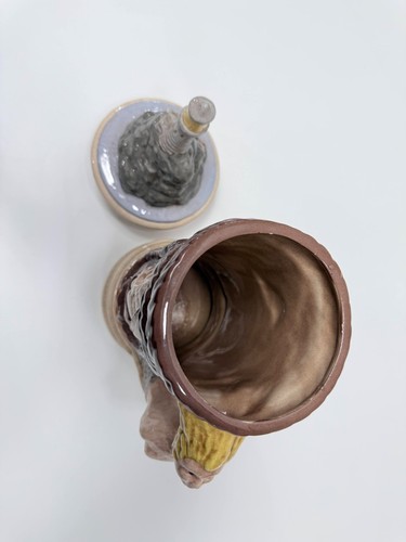 Vintage Ceramic Beer Stein 1978 Lighthouse Lid Mermaid Handle - Bild 2 von 5