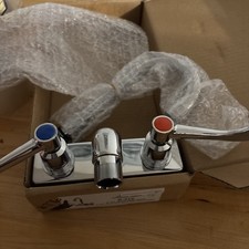 Advance Tabco K-316 Gooseneck Splash Mount Faucet w/ Wrist Handles MISSING NECK