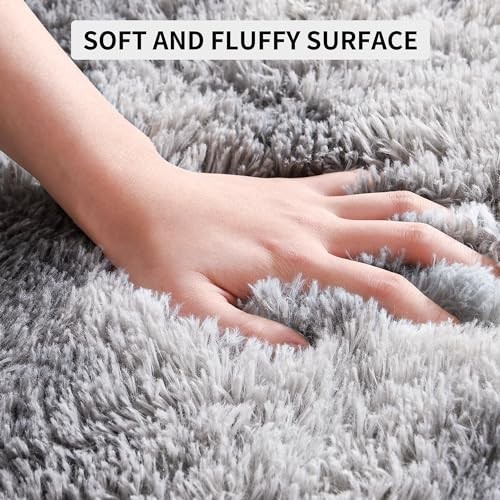 Soft Fluffy Rugs for Living Room, 5x8 Shaggy Area Rug for Bedroom, Modern - Picture 8 of 8