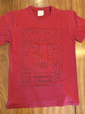 Maker's Mark Men's Medium Red Maker's Mark Logo Printed T-Shirt