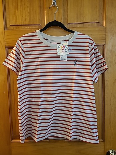 Women's Uniqlo T Shirt Top Minnie Mouse Embroidered Logo Red Multicolor Size XL - Picture 3 of 6