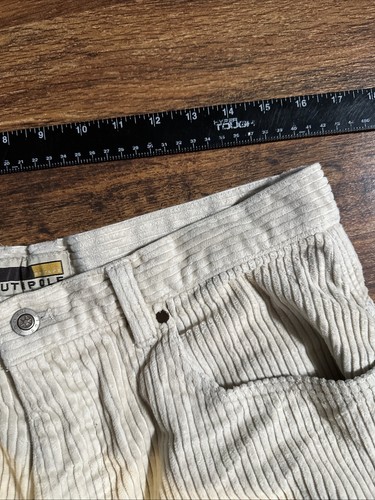 SUPER BAGGY SOUTHPOLE Y2K DEADSTOCK PANTS CORDUROY CREAM 36x32 Vintage - Picture 13 of 13