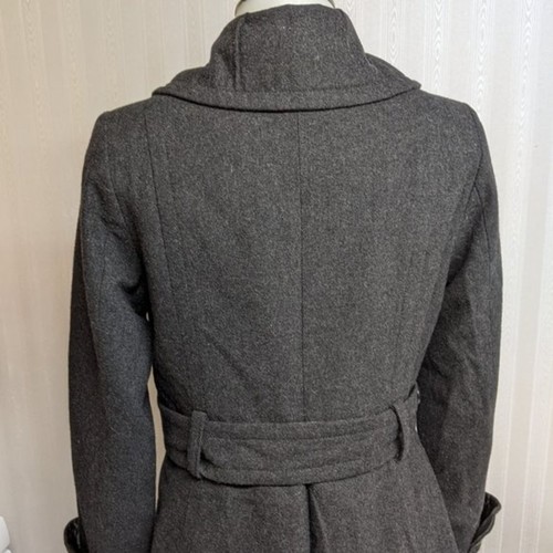 Papaya Double Breasted Peacoat Outerwear Wool Blend Small - Picture 4 of 12