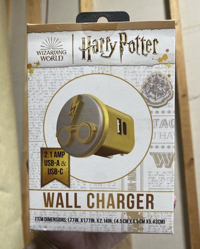 Harry Potter Dual Port Ladegerät Wizarding World Bolt & Brille USB-A USB-C - Bild 1 von 6