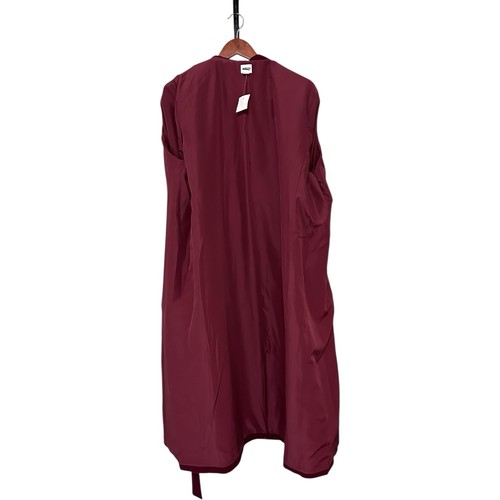 Abrigo J Crew Mujer Talla Grande 22 Borgoña Mezcla Lana Cinturón Envoltura Minimalista Nuevo con Etiquetas - Imagen 4 de 9
