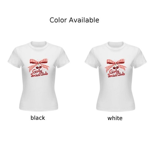 Prendas para el torso de verano de manga corta para mujer ajustadas con estampado de moño coreano cómodas de usar - Imagen 4 de 11