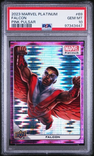 2023 Upper Deck Marvel Platinum Pink Pulsar /33 Falcon #69 PSA 10 GEM MINT - Picture 1 of 2