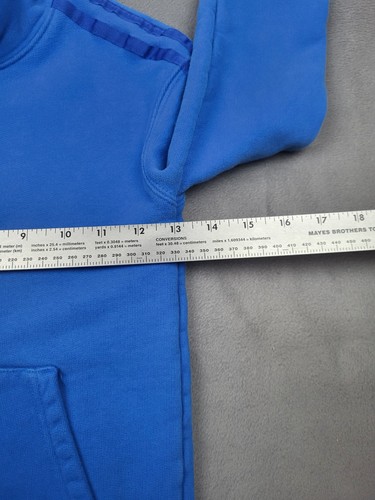 Adidas Ivy Park Hoodie Kids XS Blue Lightweight Sweatshirt Kangaroo Pouch Stripe - Picture 5 of 9