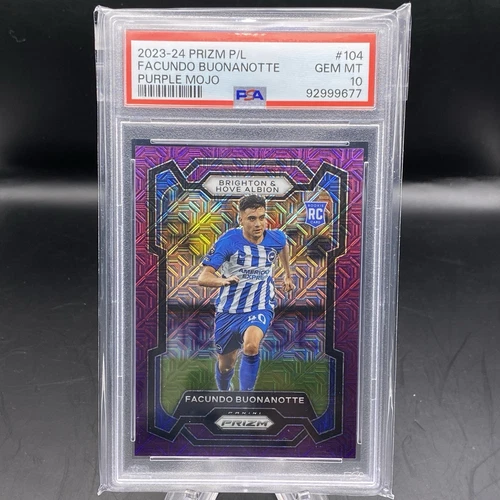 2023-24 Panini Prizm PL Facundo Buonanotte Purple Mojo Rookie #104 RC /25 PSA 10