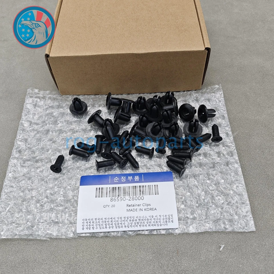 OEM 20× Bumper Fender Liner Screw Trim Retainer Clips 86590-28000 For Hyundai US Foto 3 de 4