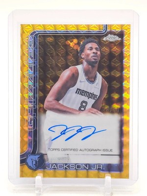 JAREN JACKSON JR. 2025-26 TOPPS CHROME UPDATES GOLD GEOMETRIC AUTO 48/50