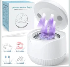 Dental Ultrasonic Retainer Cleaner Machine - Dental Cleaning Pod for Denture Box