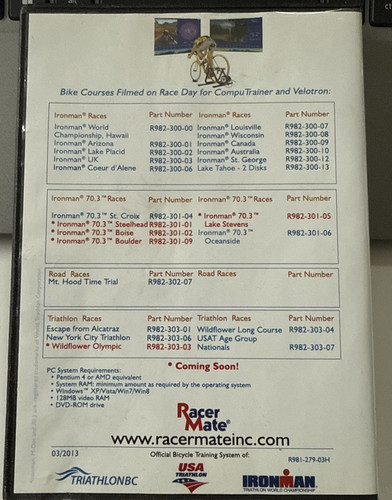 Interactive Bike Course Videos RacerMate Computrainer Cycling Set NYC USAT - Picture 2 of 4