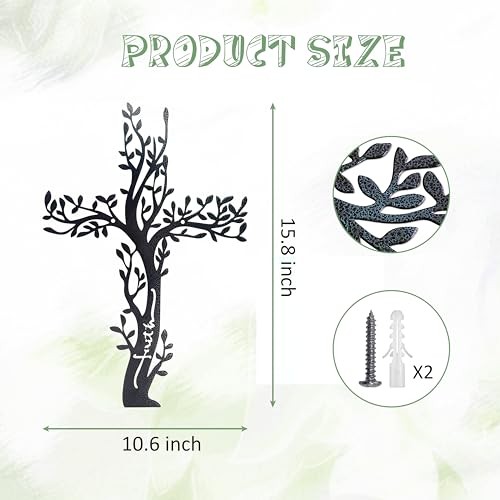 Unique Tree of Life Wall Cross, Artistic Cross Wall Decor, Ideal for Home & - Picture 3 of 7