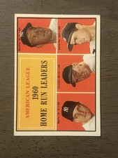 1961 TOPPS BASEBALL SET BREAK #44 HR LDRS MANTLE/MARIS     FREE SHIPPING