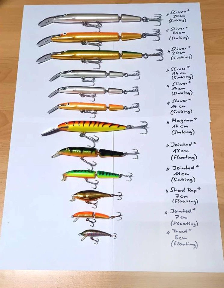 12 original Rapala Wobbler