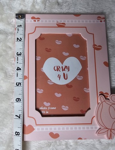 Lips Pink Romantic Flirty Wooden Picture Frame 4x6 - Picture 4 of 4