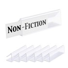 Glossyend Pack Of 25 Clear Plastic Shelf Label Holder Wood Shelf Sign