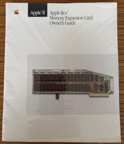 Vintage Apple IIGS Memory Expansion Card Owner’s Guide sealed