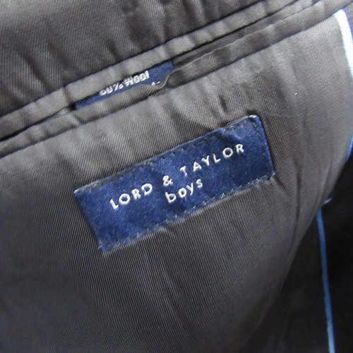Lord & Taylor Boys Sport Coat Size 20R Black Wool Blend Blazer Single Vent - Picture 3 of 12