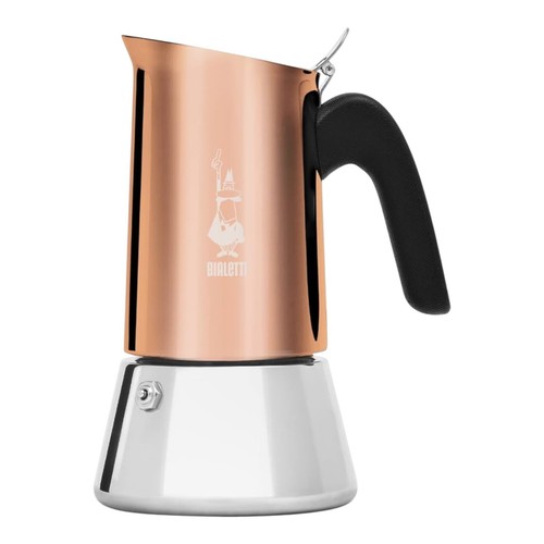 Bialetti Bronze Stainless Steel Moka Pot Venus - 6 Italian Espresso Cups - Picture 8 of 12