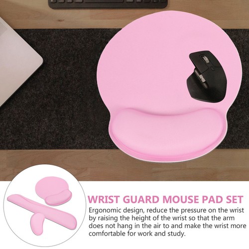 2 Sets Memory Foam Keyboard Pad Office Mouse Hand Ergonomic Large - Afbeelding 2 van 12