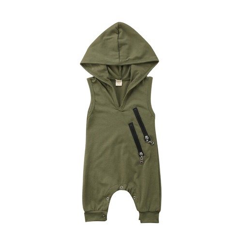 Newborn Baby Hooded Bodysuit Romper Infant Boy Girl Jumpsuit Kids Clothes Outfit - Picture 2 of 12