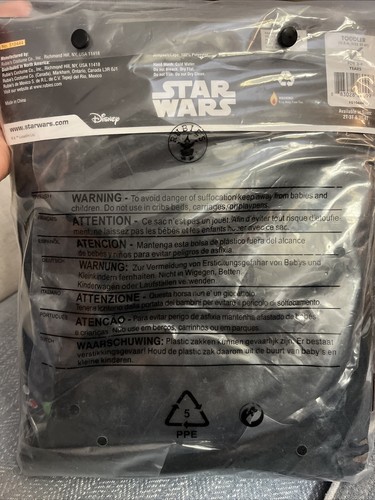 Star Wars Darth Vader Costume Size 3T-4T Toddler 3-4 years 2007 NIP comp - Picture 8 of 9