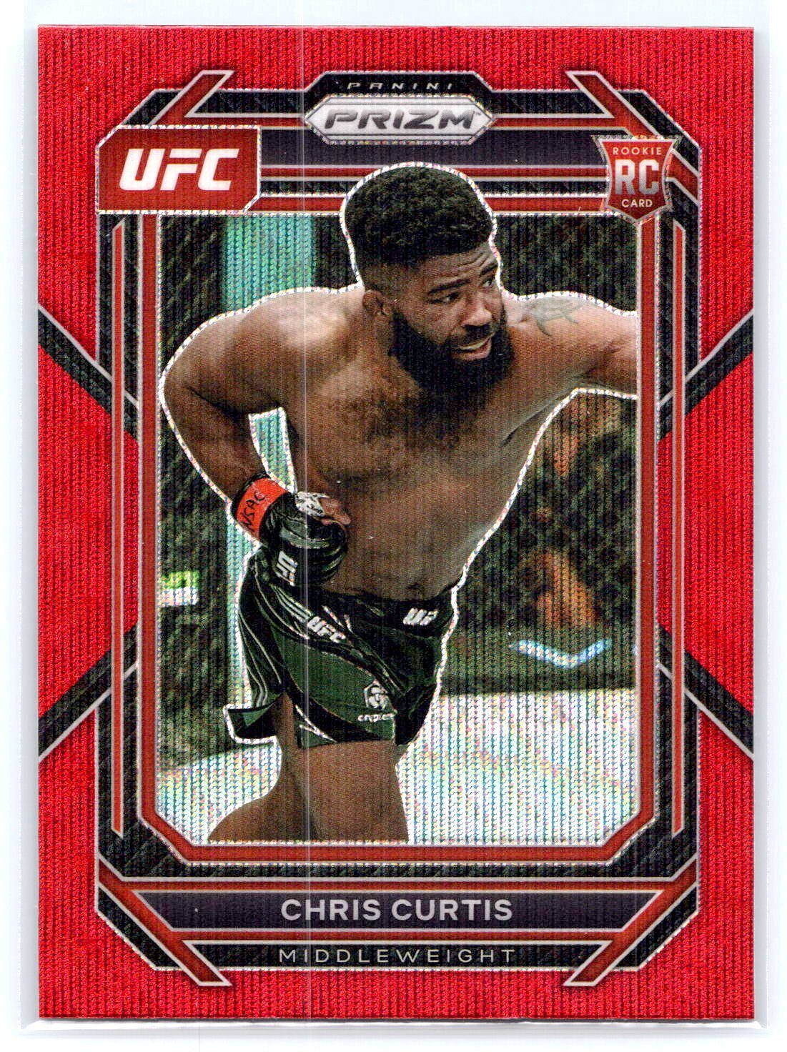 2023 Panini Prizm UFC #105 Chris Curtis Rookie Ruby Wave Prizms