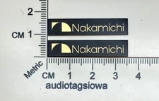 Nakamichi Speaker Grill or Remote Control Badges Pair Custom Made Aluminum