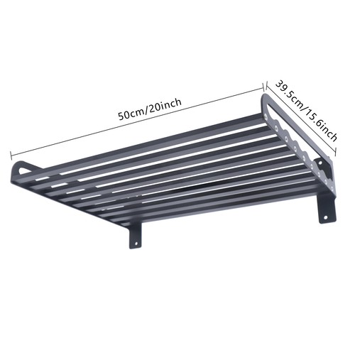 Aluminium Mikrowelle Backofen Gestell Ständer Wandmontage Haus Küche Regal 50*39,5cm Neu - Bild 3 von 12