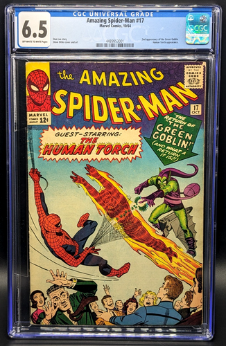 The Amazing Spiderman #17 CGC 6.5 OW-W Pages - 1964 Marvel Comics