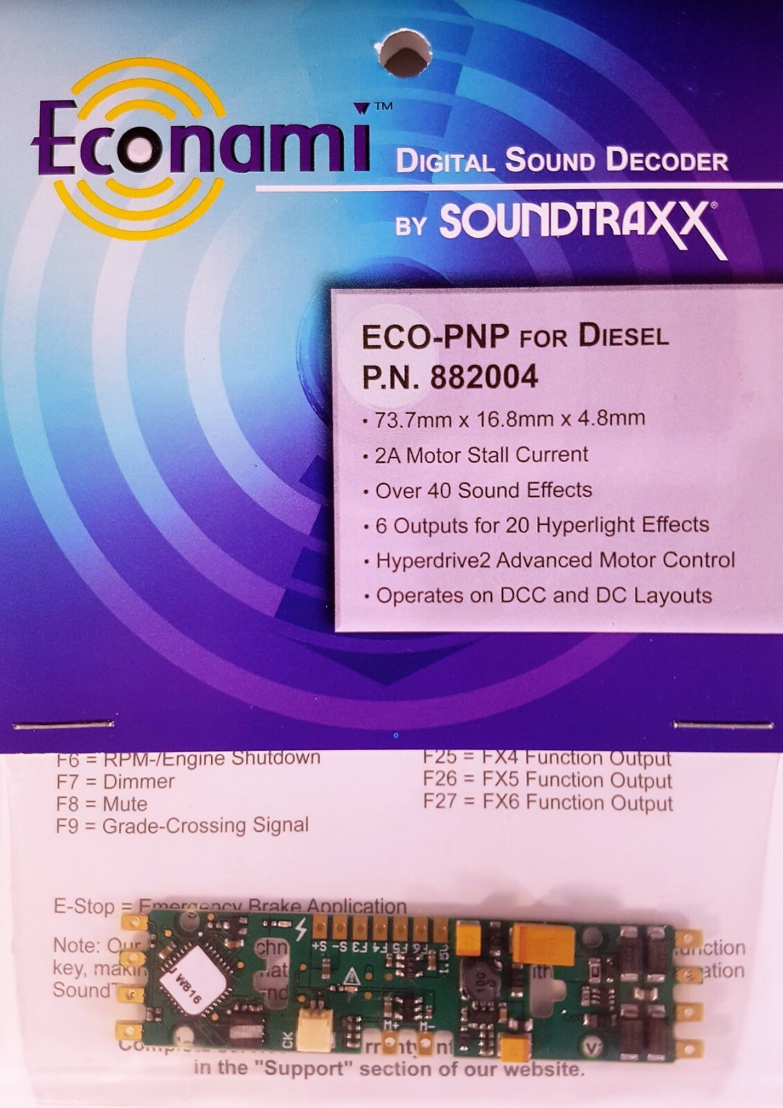 Soundtraxx eco-PNP Diesel Decodificador de sonido versión plug-n-Jugar Soundtraxx eco-PNP Diesel Decodificador de sonido versión plug-n-Jugar
