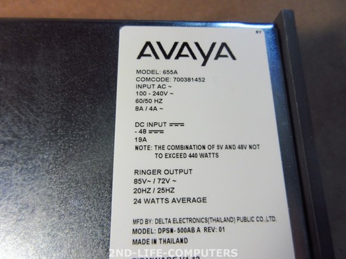 Avaya G650 Media Gateway 14 slot carrier 700394950 - EMPTY - EXCL CARDS / BOARDS - Afbeelding 3 van 4