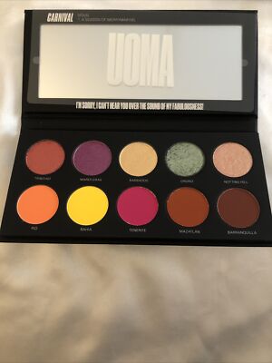 Uoma Beauty Black Magic 10 Pan Color Eyeshadow Palette Carnival 10g NIB