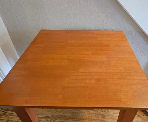 (2 Pc Set) HOMESTYLES Square Bistro Table + 1 Counter Stool Cottage Oak Finish - Picture 2 of 5
