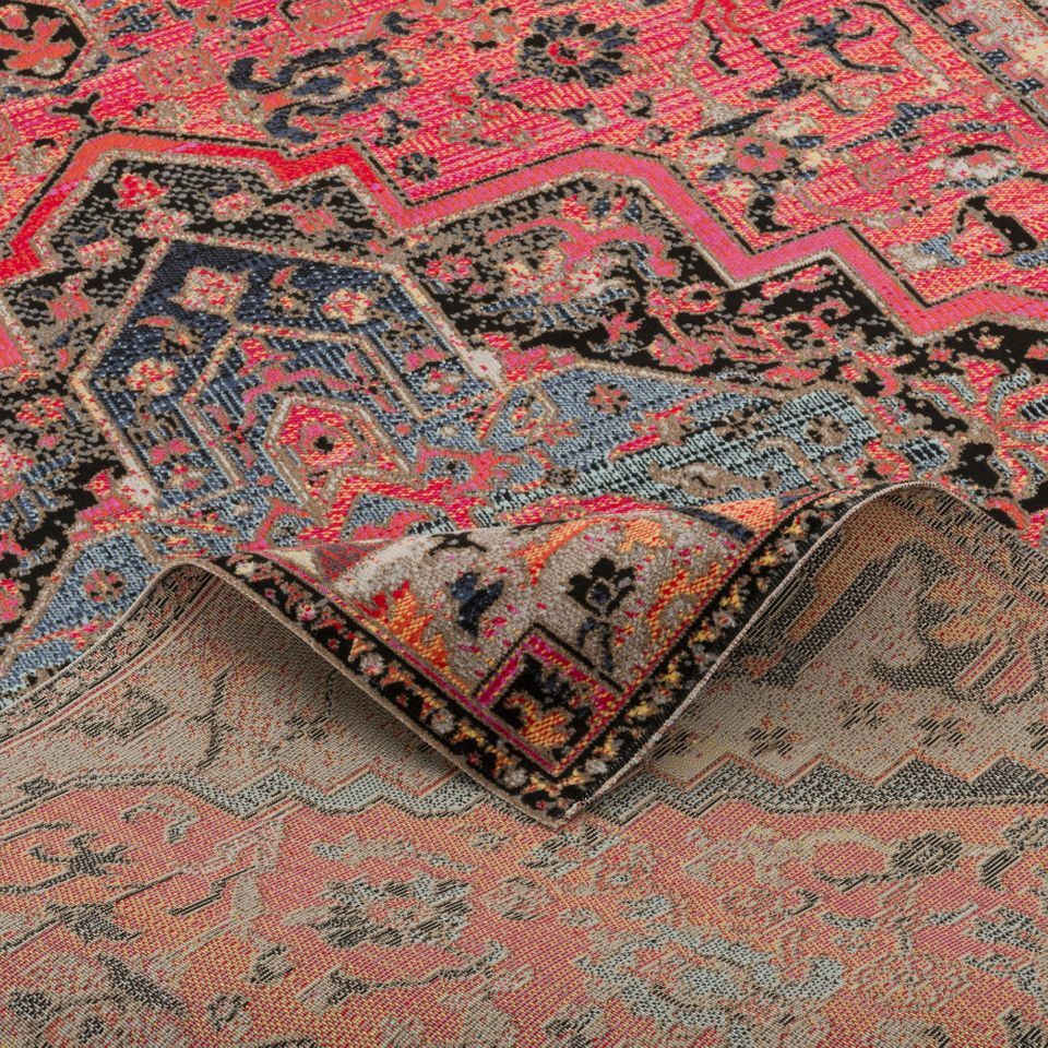 Designer Teppich Vintage Zoe Orient Rot Pink