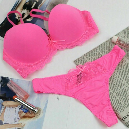 Women' Push up Sexy Padded Bras Set Ladies Underwear Lingerie Lace Bra Knicker - Picture 6 of 17