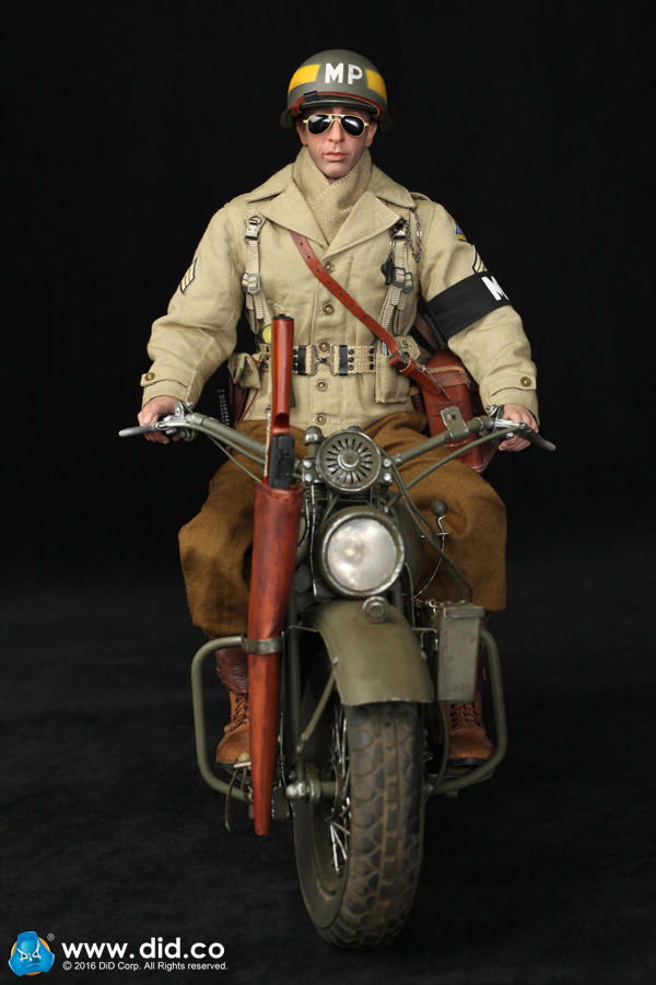 DiD Bryan WW2 2nd Armored Division Military Police with motorcycle 1 6 scale mib DiD Bryan WW2 2nd Armored Division Military Police with motorcycle 1 6 scale mib