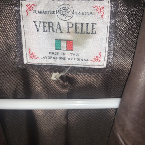 Blazer/chaqueta de cuero vintage Vera Pelle para hombre marrón Italia talla 56 - Imagen 4 de 9
