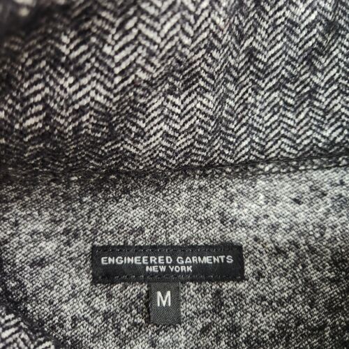 Engineered Garments Jacket Men Medium Gray Button Loiter Wool Herringbone Office - Picture 4 of 12